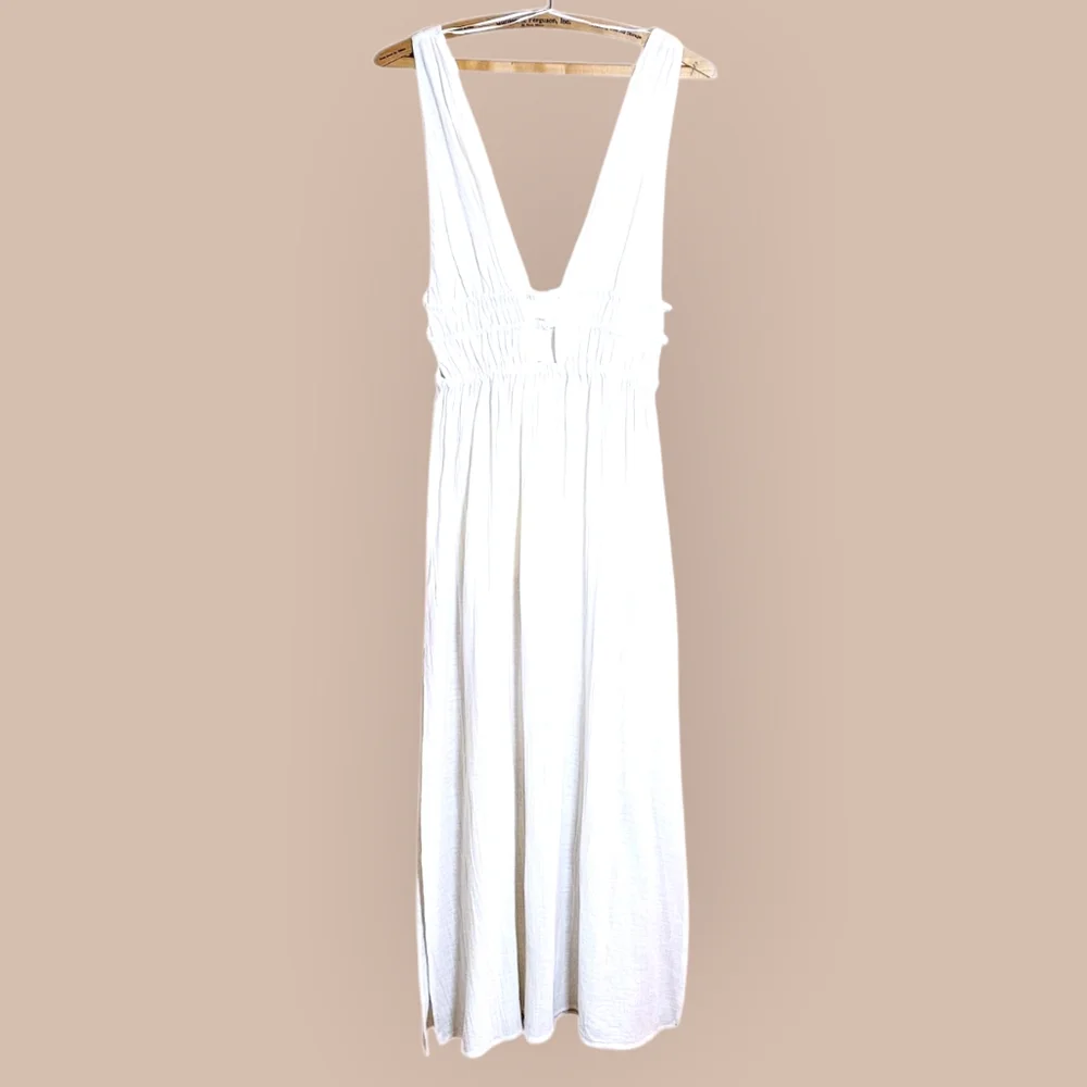NWT L*SPACE Kira Swimsuit Cover Up Coverup Cover-Up Gauzy Maxi Dress Medium NEW - Picture 3 of 15